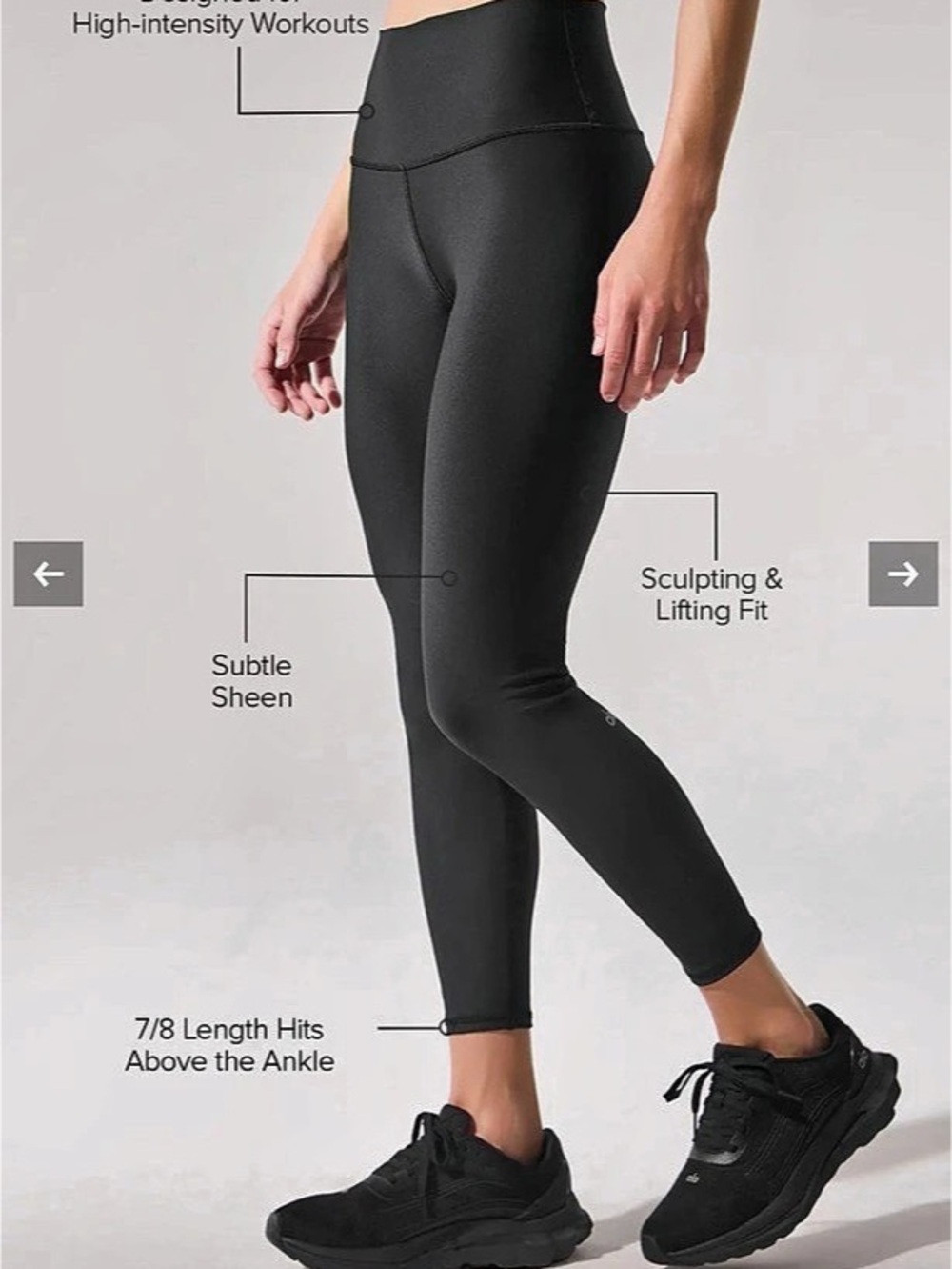 Alo Airlift Legging Leggings in Black Size large NWT